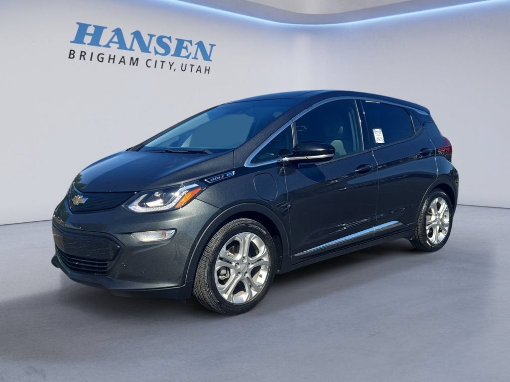 2020 Chevrolet Bolt EV LT in Nightfall Gray Metallic — front three-quarter view