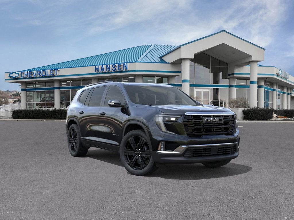 2026 GMC Acadia Elevation in Ebony Twilight Metallic — front three-quarter view