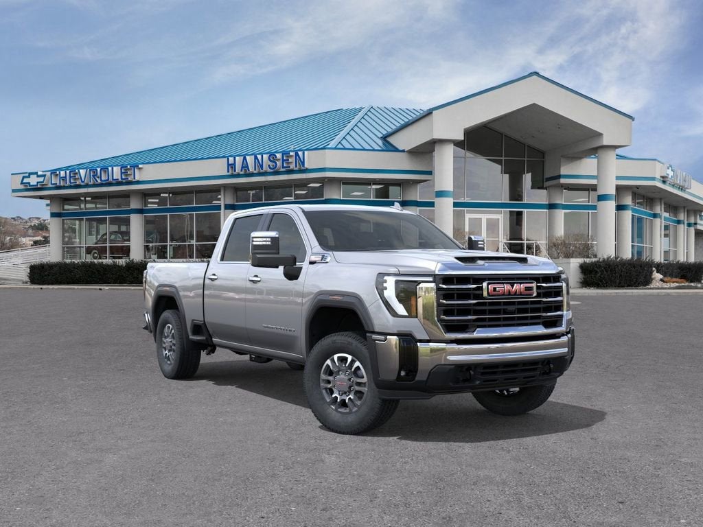 2026 GMC Sierra 2500 HD SLT in Sterling Metallic — front three-quarter view