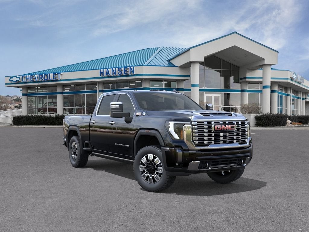 2026 GMC Sierra 3500 HD Denali in Onyx Black — front three-quarter view