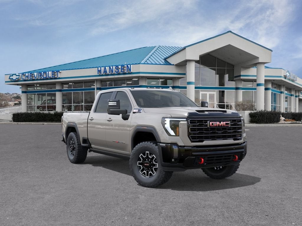 2026 GMC Sierra 2500 HD AT4X in Coastal Dune — front three-quarter view