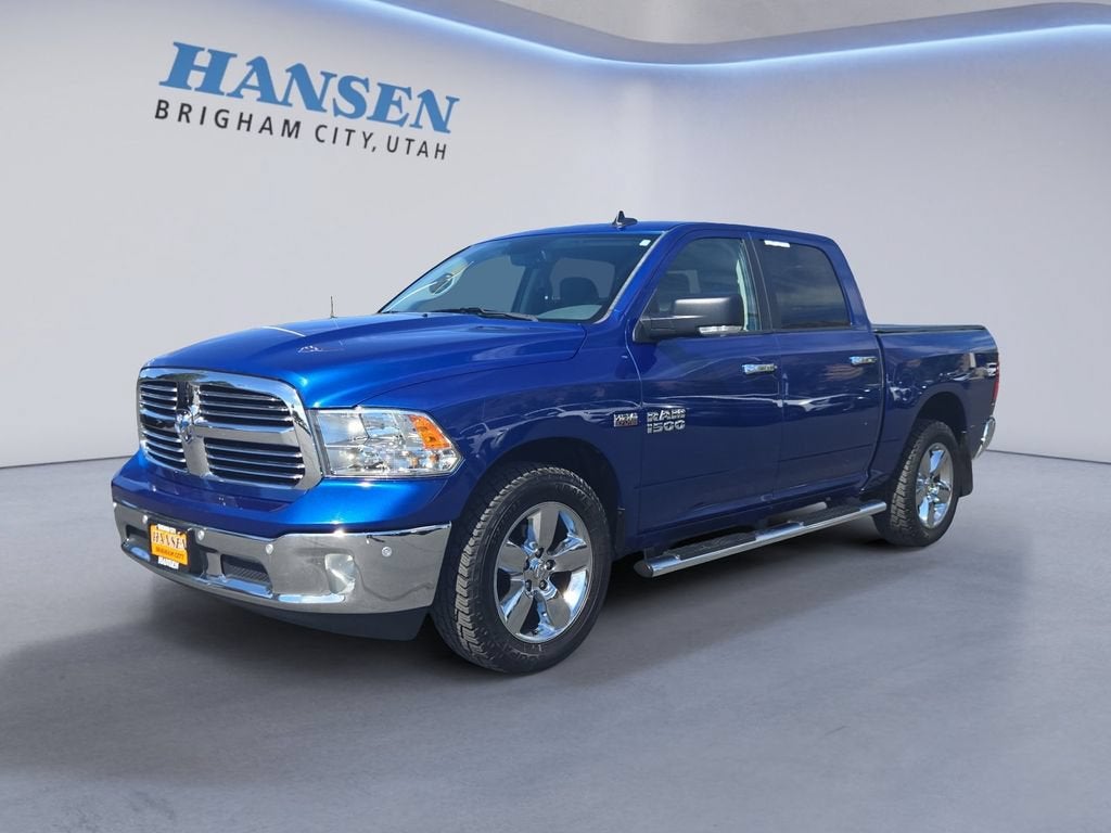 2018 RAM 1500 Big Horn in Blue — front three-quarter view