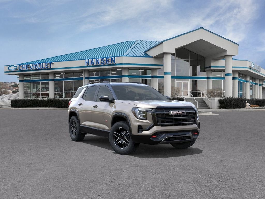 2026 GMC Terrain AT4 in Riverstone Metallic — front three-quarter view